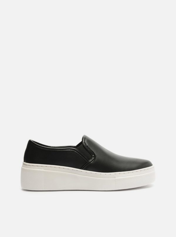 T?nis Slip On Preto Sola Alta B?sico