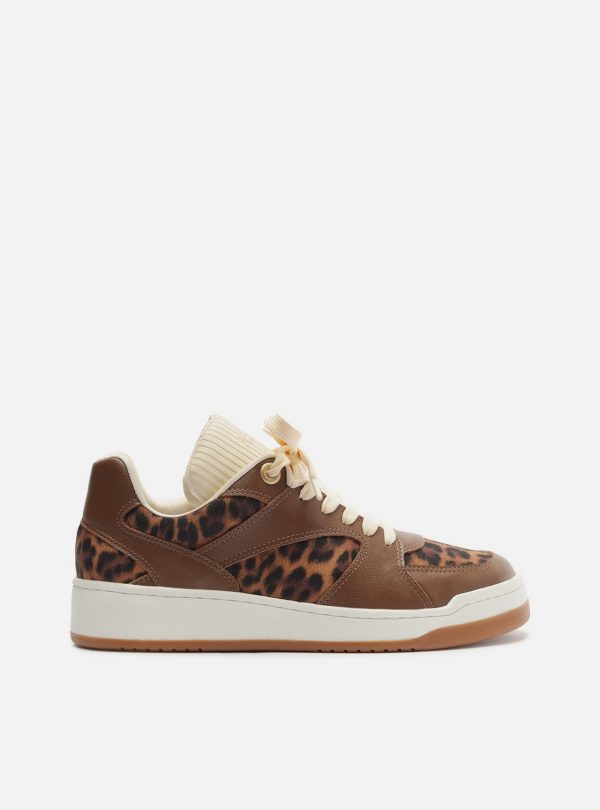 T?nis Marrom Animal Print Amarra??o